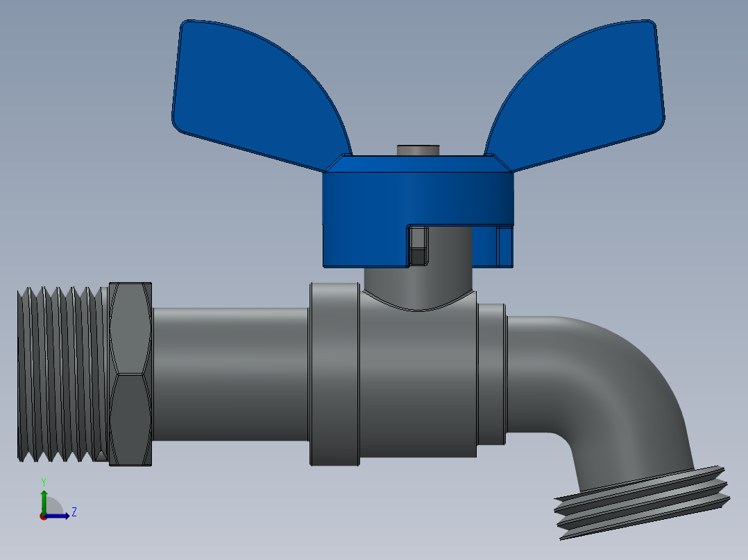 水龙头 花洒(44)左视图