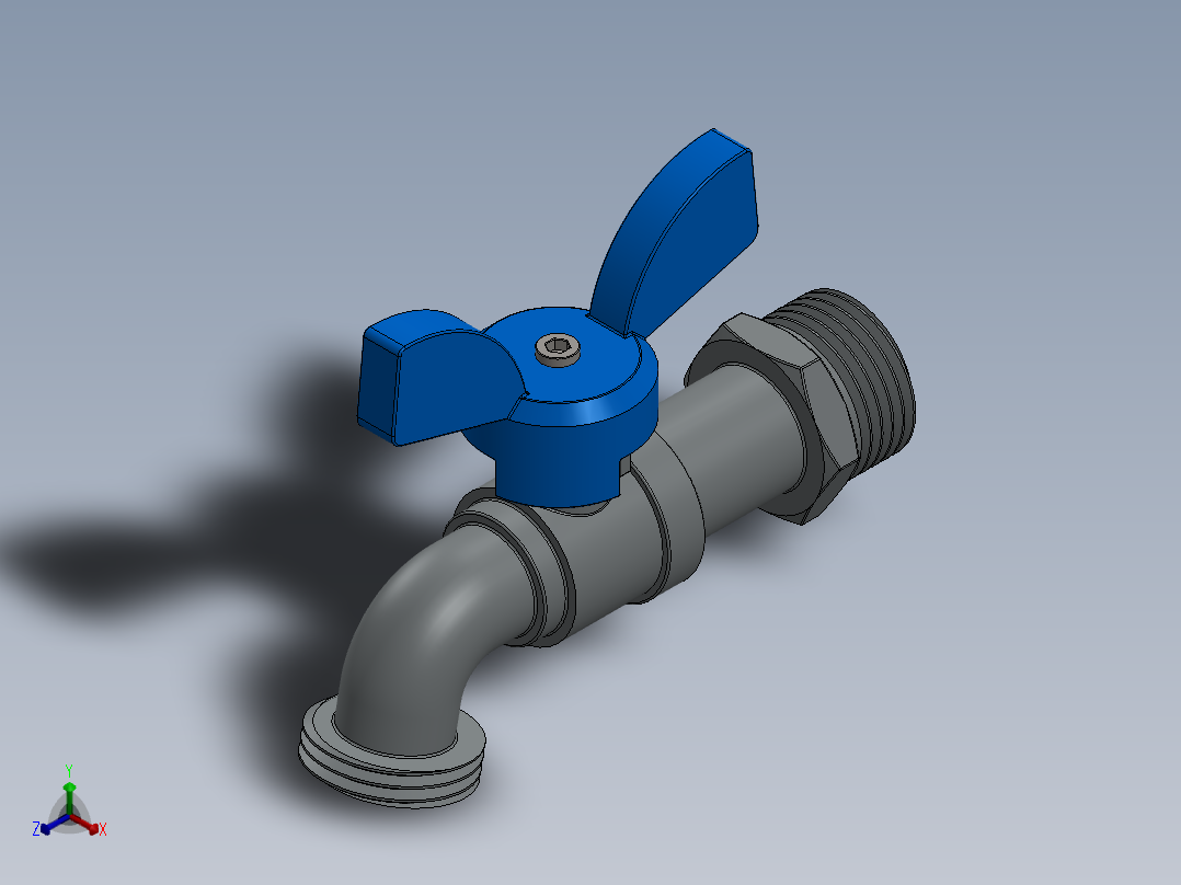 水龙头 花洒(44)正等轴测图