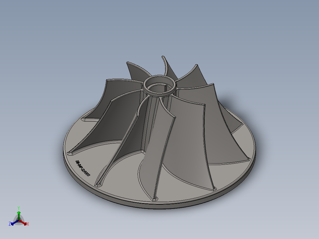 叶轮(16)正等轴测图