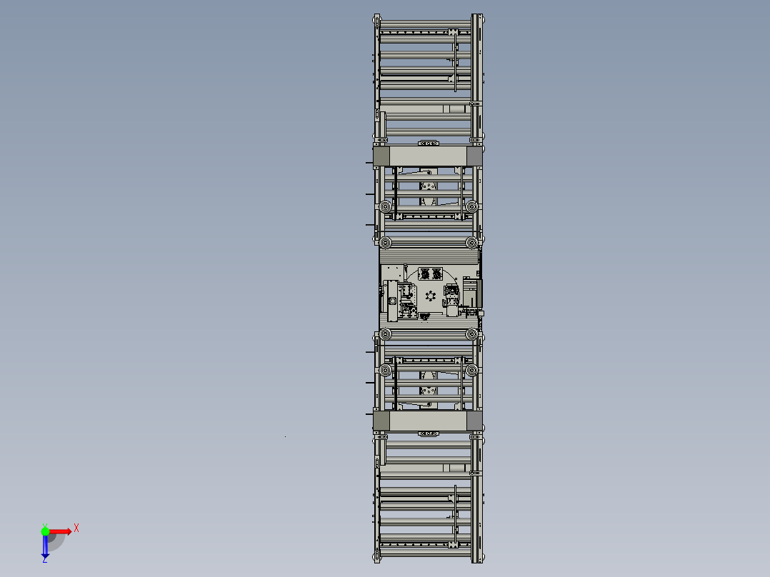车载产品锁螺丝流水线俯视图