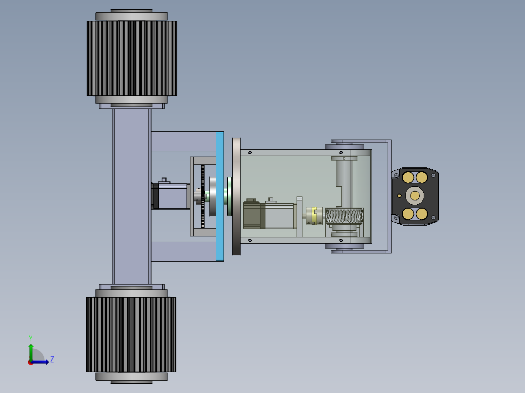 煤矿井下巡检机器人的结构与控制设计200左视图
