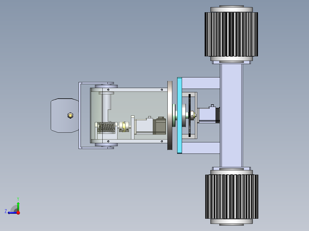 煤矿井下巡检机器人的结构与控制设计200右视图