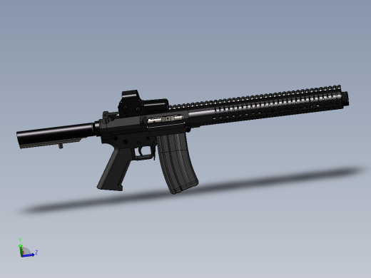 手枪左轮冲锋枪老式狙击步枪设计3D图纸mak47-1 2 IGS SW UG X_T