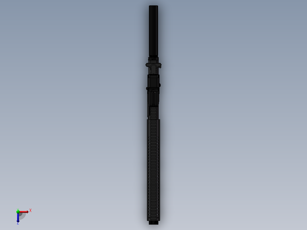 手枪左轮冲锋枪老式狙击步枪设计3D图纸mak47-1 2 IGS SW UG X_T俯视图