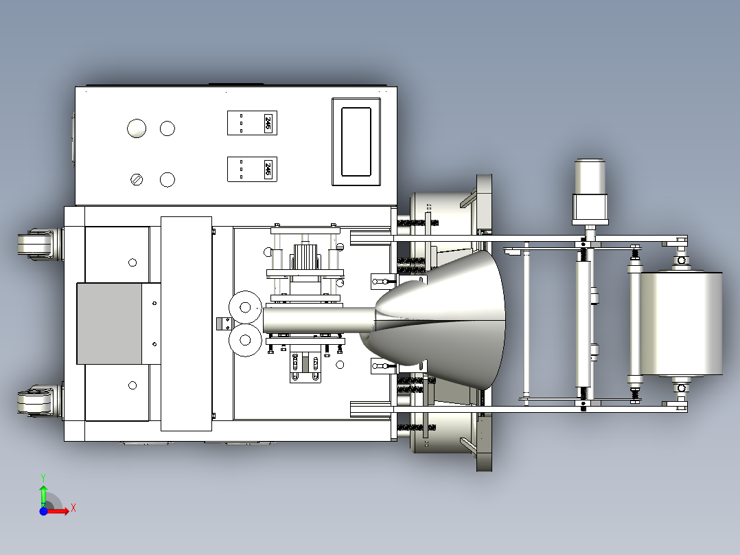 双振盘送料螺丝包装机前视图