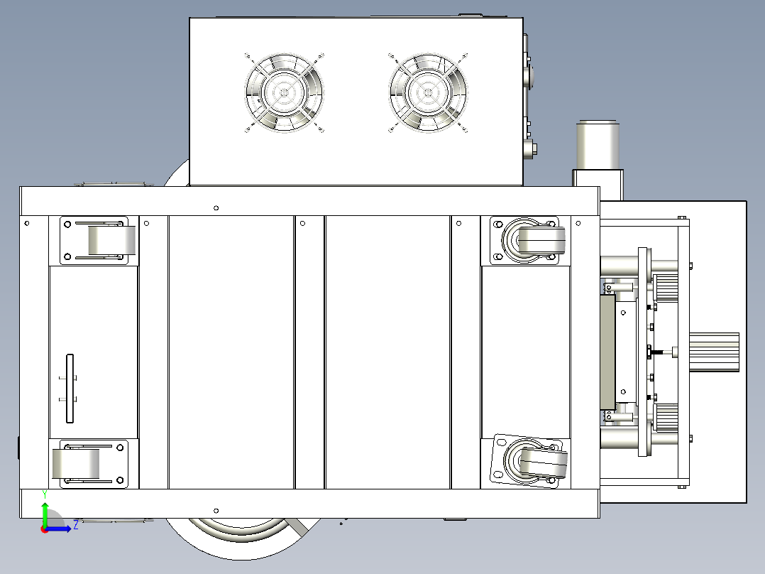 双振盘送料螺丝包装机左视图
