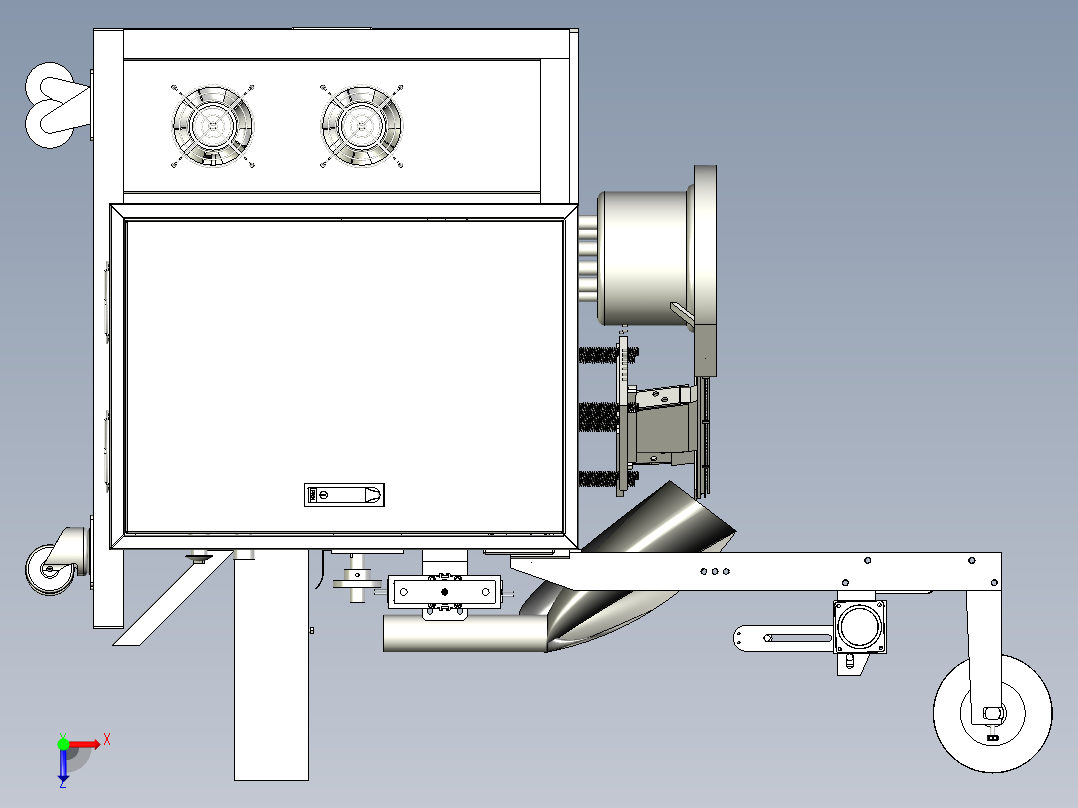 双振盘送料螺丝包装机俯视图