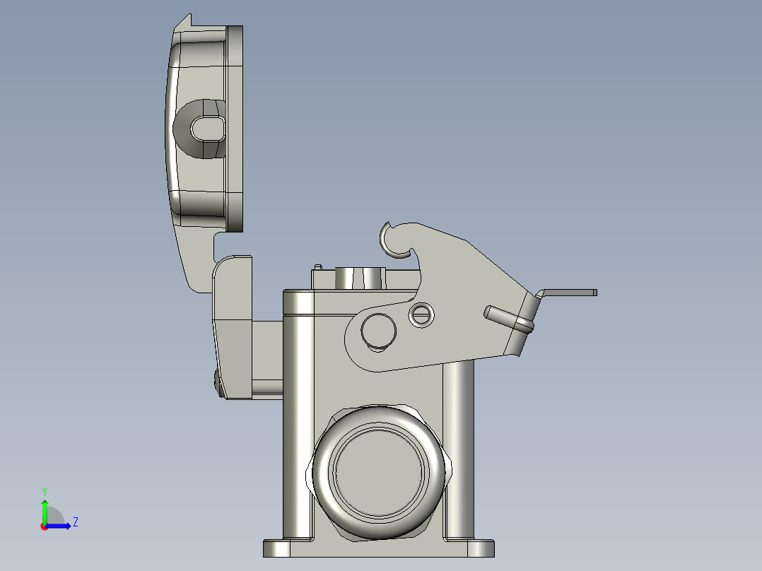 H10B公插头左视图