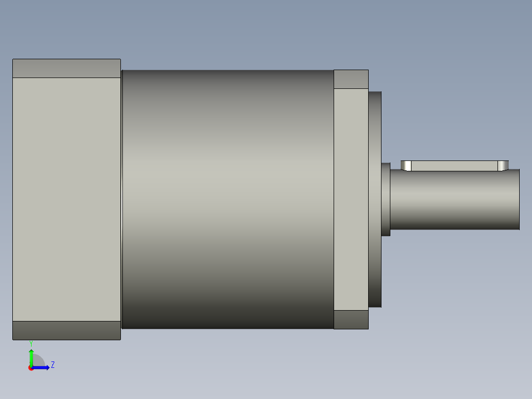 钏匣减速机PF60L1-3-P2-S2-14-30-50-70-M5左视图