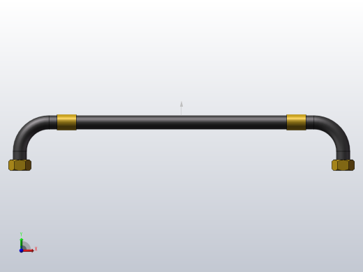 锥密封双90°棉线编织胶管总成A型_32A-1000前视缩略图