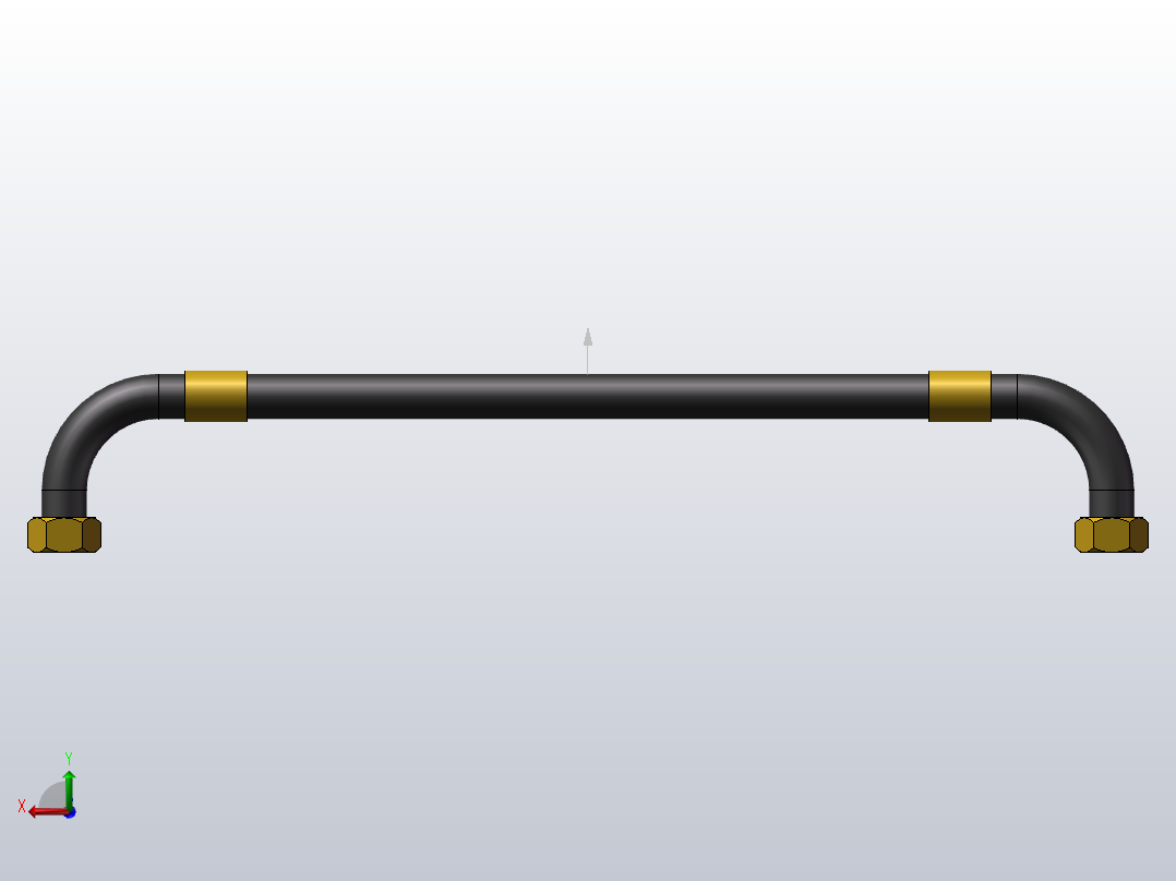 锥密封双90°棉线编织胶管总成A型_32A-1000后视图