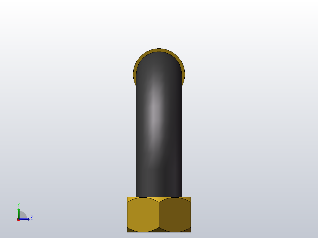 锥密封双90°棉线编织胶管总成A型_32A-1000左视图