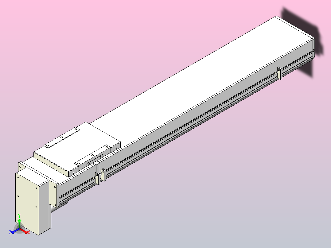 MCH17无尘螺杆滑台[MCH17-L#-800-BM-P40-C3]主视图