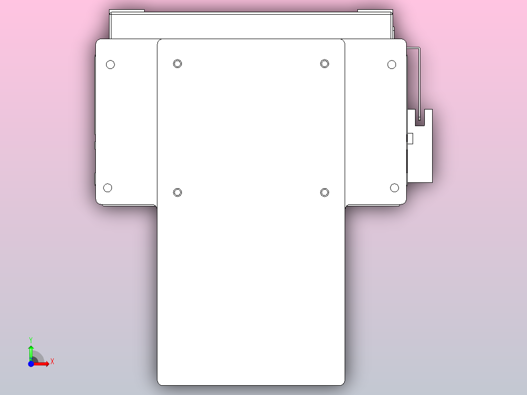 MCH17无尘螺杆滑台[MCH17-L#-800-BM-P40-C3]前视图
