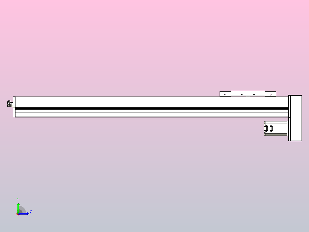 MCH17无尘螺杆滑台[MCH17-L#-800-BM-P40-C3]左视图