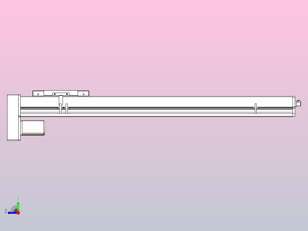 MCH17无尘螺杆滑台[MCH17-L#-800-BM-P40-C3]右视图