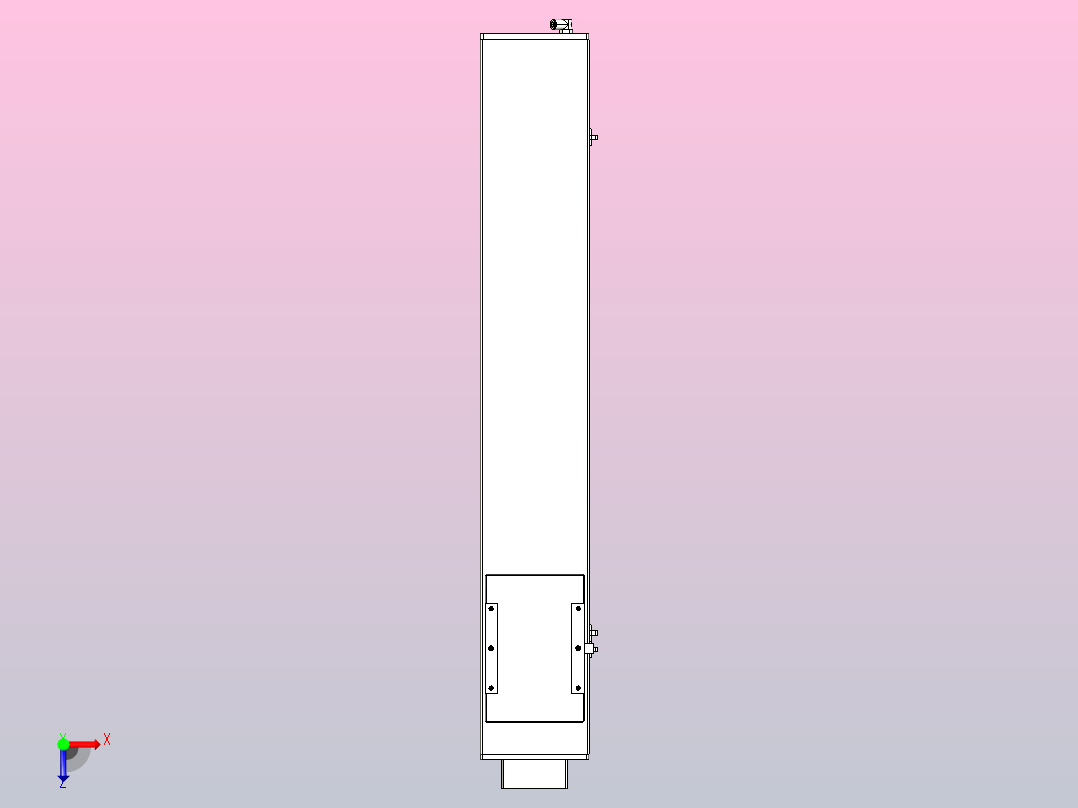 MCH17无尘螺杆滑台[MCH17-L#-800-BM-P40-C3]俯视图