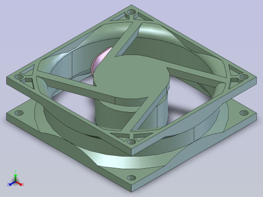 散热器风扇 stp正等轴测缩略图