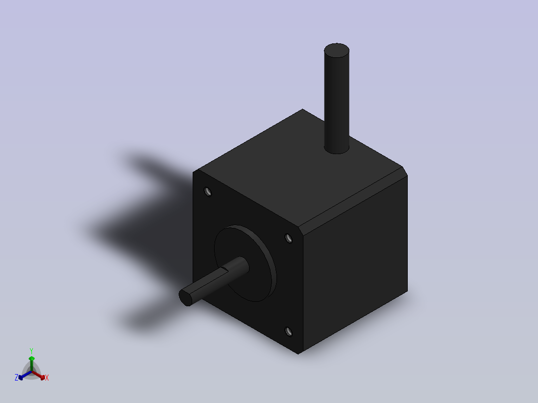 步进电机FY42EM150A正等轴测图