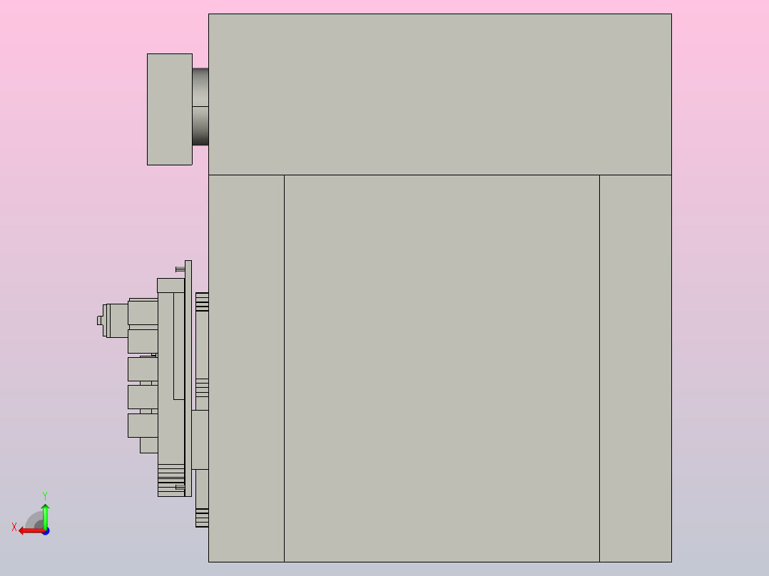 齿轮制造设备后视图