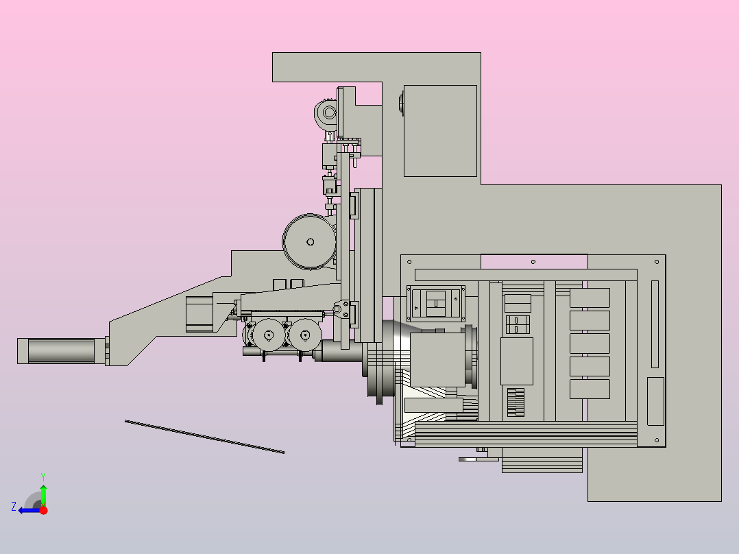 齿轮制造设备右视图