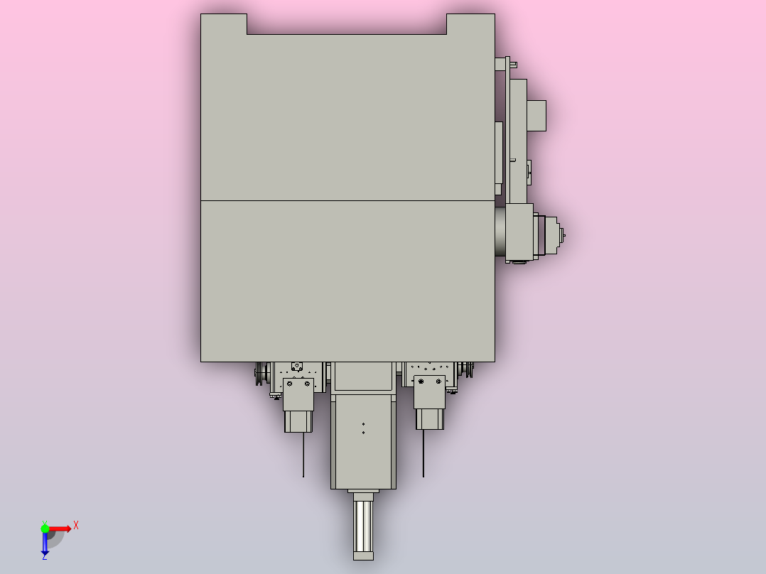 齿轮制造设备俯视图