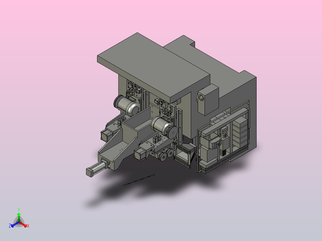 齿轮制造设备正等轴测图