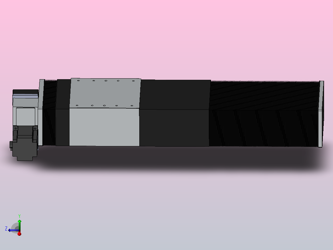 直线模组DMBF220-RDCR（电机右下折）[DMBF220-L45S500-DT750-A2U-RDCR]主视图