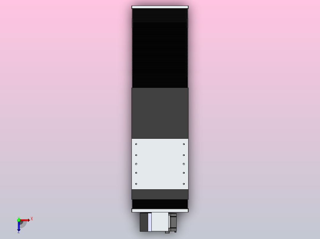 直线模组DMBF220-RDCR（电机右下折）[DMBF220-L45S500-DT750-A2U-RDCR]俯视图