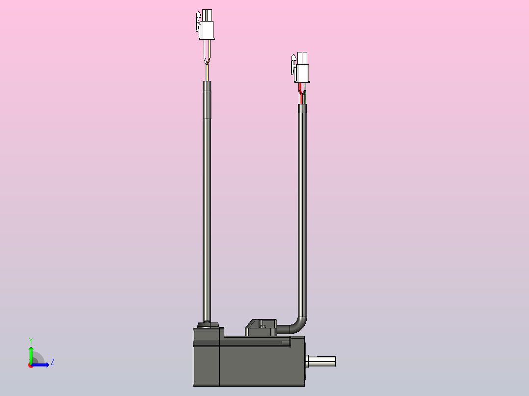 100W_键槽 不带刹车 带油封 增量伺服电机 (2)左视图