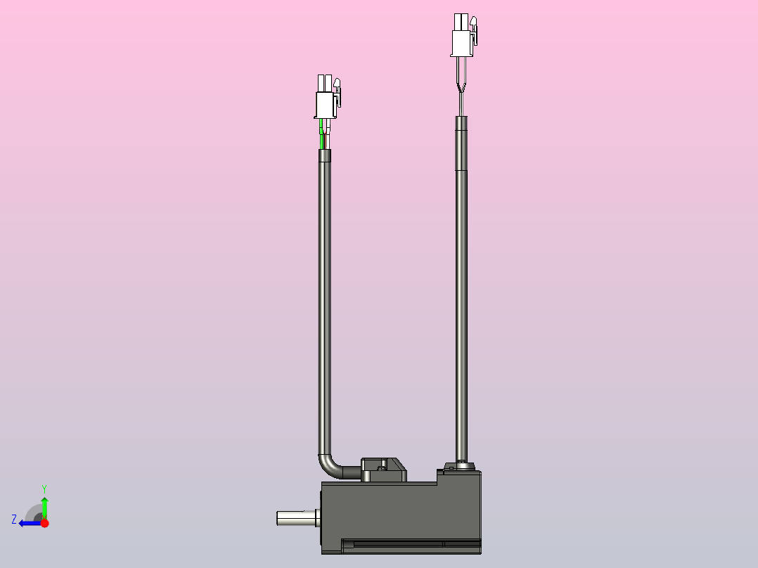 100W_键槽 不带刹车 带油封 增量伺服电机 (2)右视图