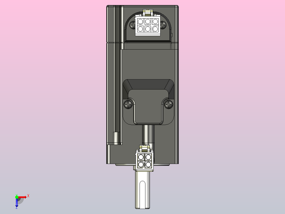 100W_键槽 不带刹车 带油封 增量伺服电机 (2)俯视图