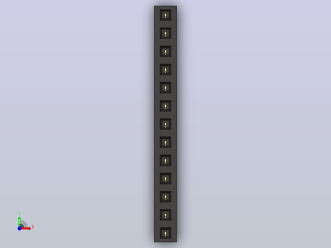 母针头Female_Header_1x13_P2.0_H4.3_straight.step前视图