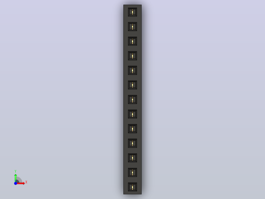 母针头Female_Header_1x13_P2.0_H4.3_straight.step前视缩略图