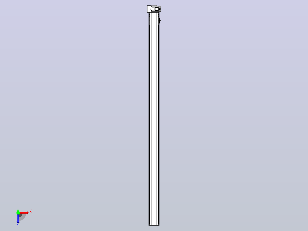 皮带直线轴半封闭可选导轨TPA-HNB-105D-90-L1900-RU-C-P20-N3俯视图