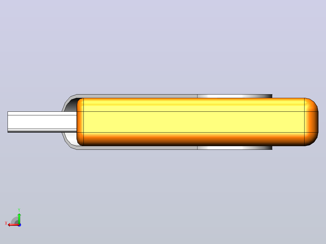 USB 闪存驱动器后视图