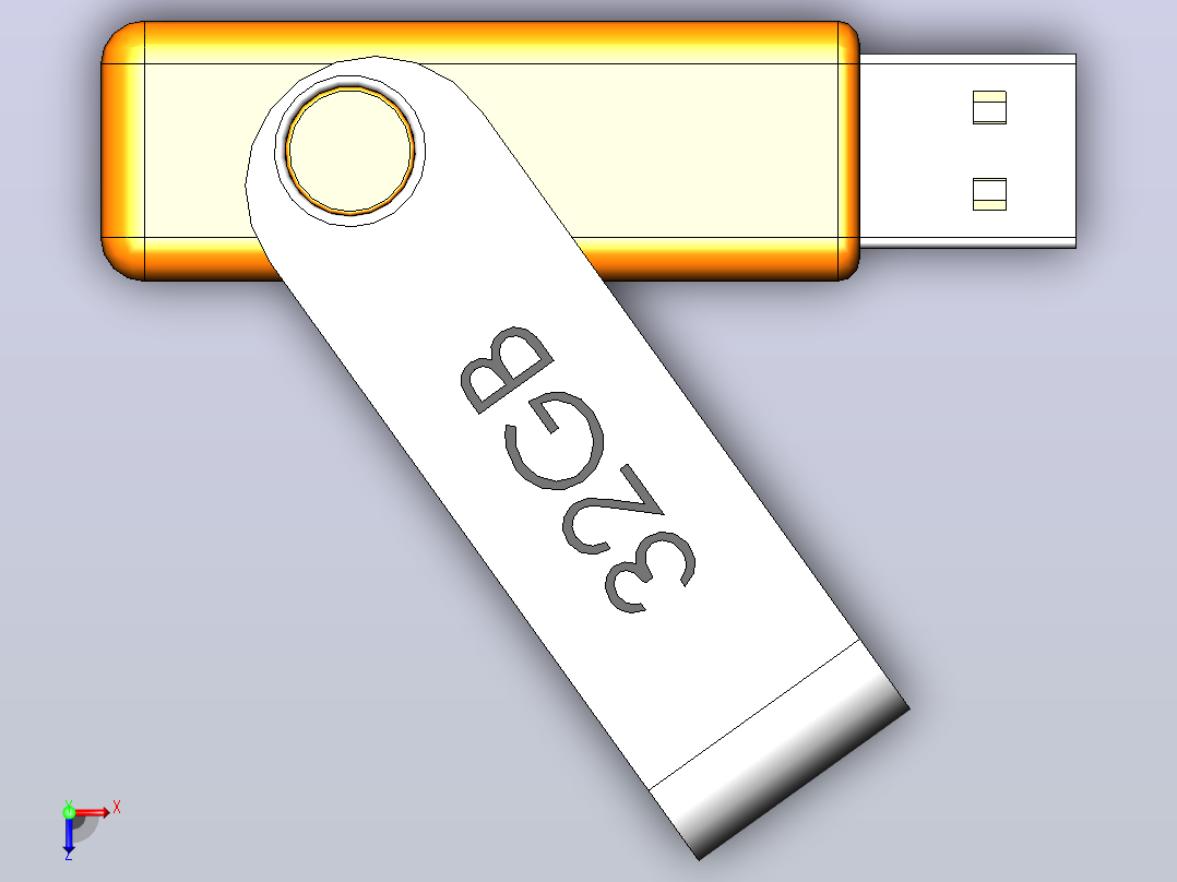USB 闪存驱动器俯视图