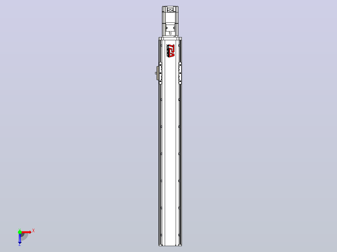 日规模组半封闭丝杆TPA-HNR-85D-1610C-L550-M-C-P20-N3俯视图