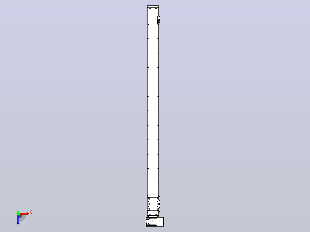 机器人皮带驱动直线轴TPA-GCB-80-P60-L1250-RU-M20-N3俯视图
