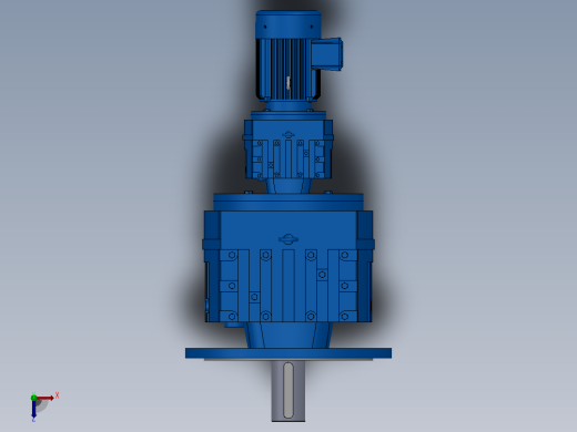 RF137R77法兰轴伸式组合型斜齿轮减速机RF137R77-Y0.55-4P-80-M1-0°-Φ450俯视缩略图