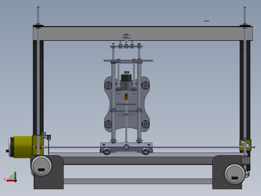 简易小型桌面CNC结构后视图