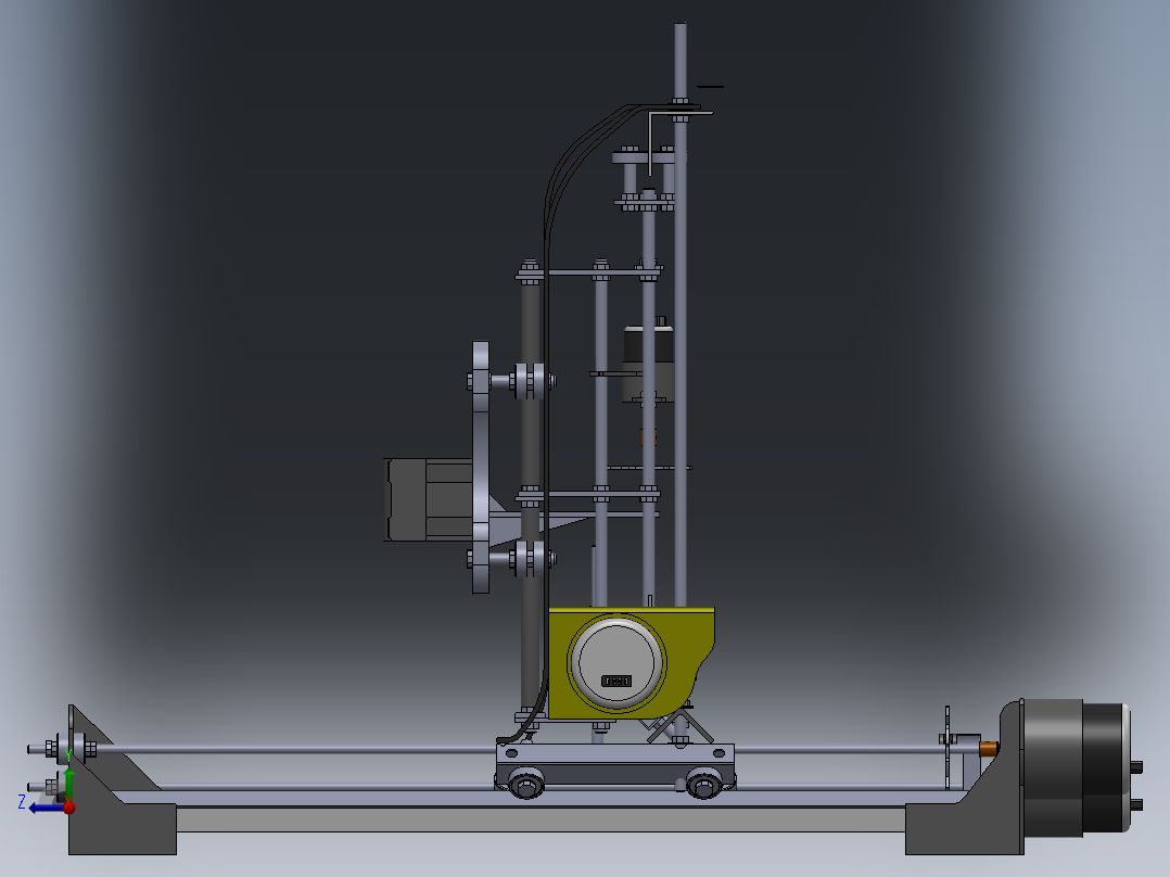 简易小型桌面CNC结构右视图