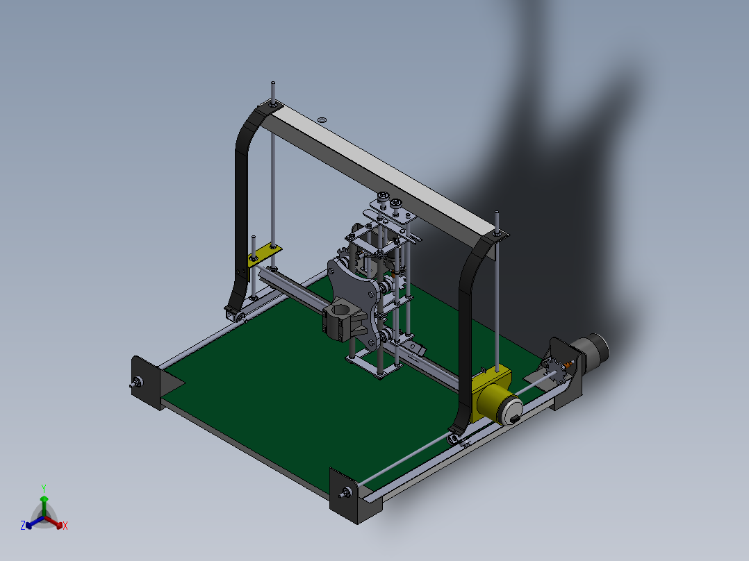 简易小型桌面CNC结构正等轴测图