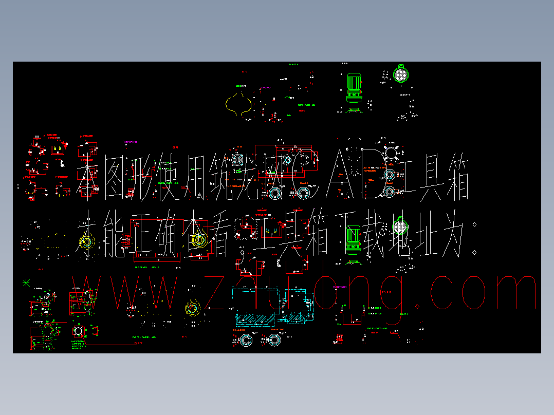 离心泵高压泵真空泵浓浆泵各种水泵cad图纸dwg图纸