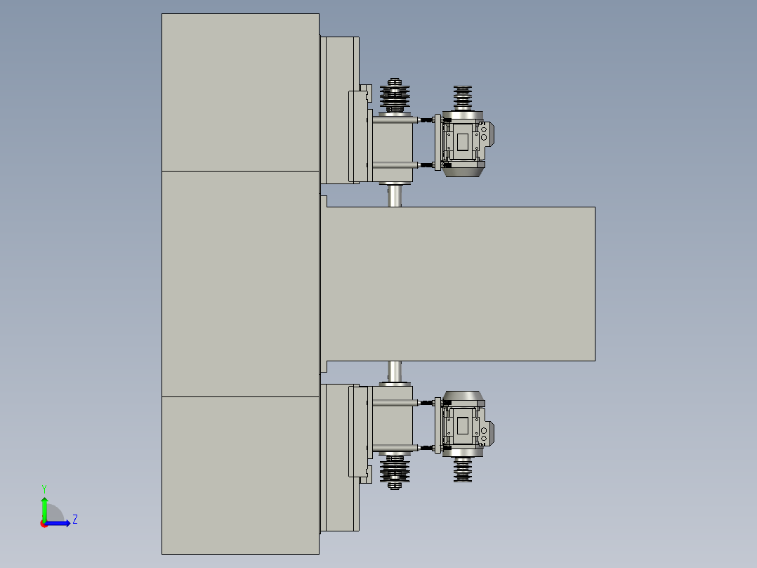 六轴动力头钻床3D图纸 K767 非标自动化设备3D图纸3D模型左视图