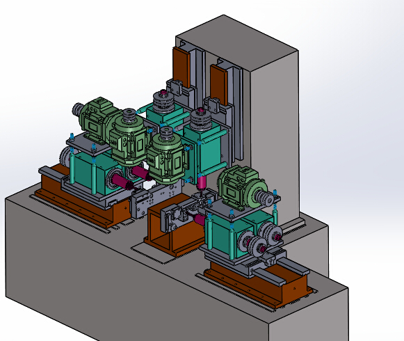六轴动力头钻床3D图纸 K767 非标自动化设备3D图纸3D模型