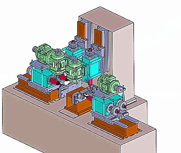 六轴动力头钻床3D图纸 K767 非标自动化设备3D图纸3D模型