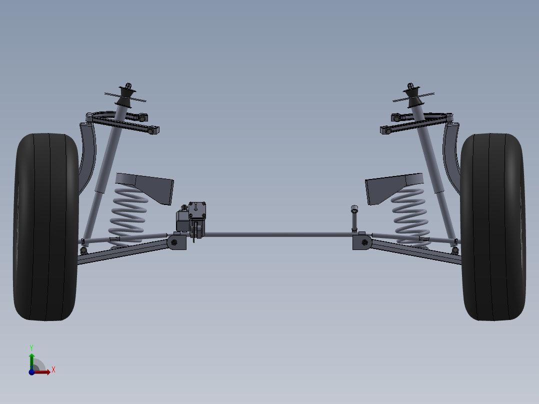 轿车前悬挂3D模型前视图