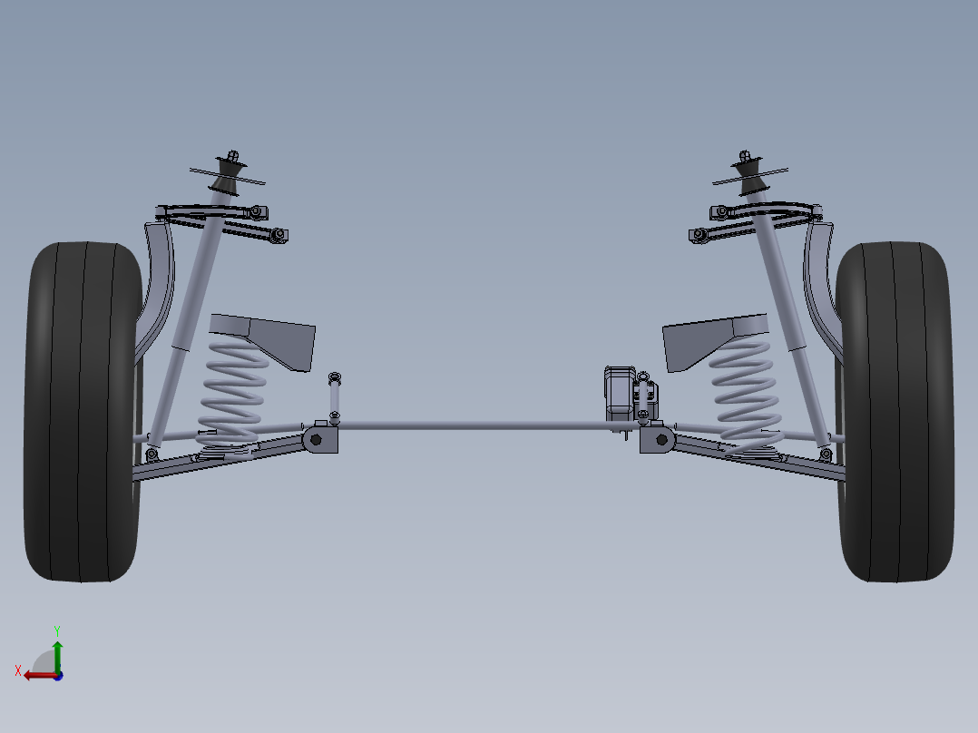 轿车前悬挂3D模型后视图