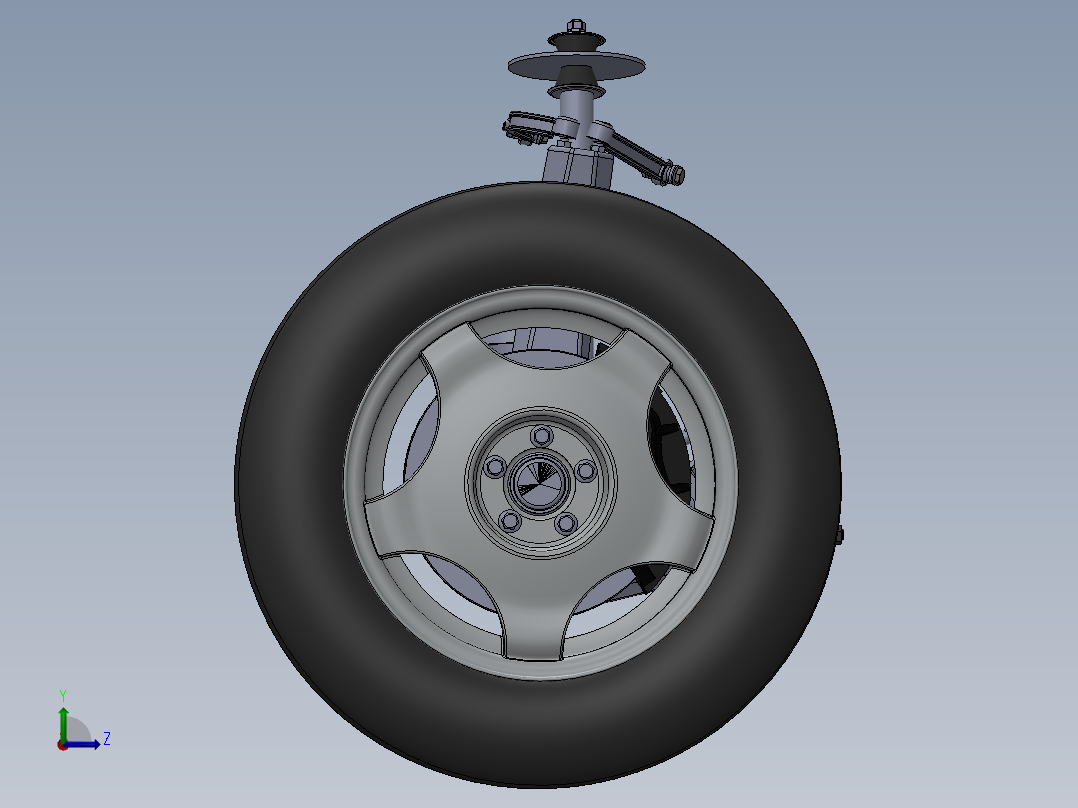 轿车前悬挂3D模型左视图